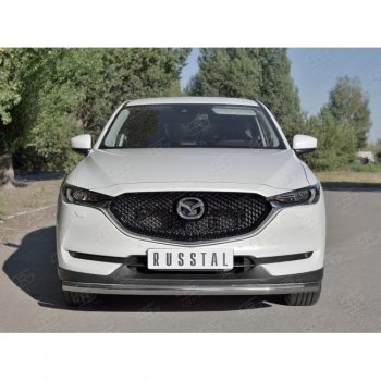 16 899 р. Одинарная защита переднего бампера SLITKOFF диаметром 63 мм  Mazda CX-5  KF (2016-2025)  с доставкой в г. Керчь. Увеличить фотографию 3