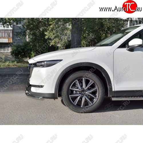 20 749 р. Защита переднего бампера (2 трубыØ63 и 42 мм, нержавейка) SLITKOFF  Mazda CX-5  KF (2016-2025)  с доставкой в г. Керчь