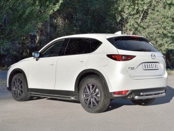 16 649 р. Защита заднего бампера (Ø63 и 42 мм, нержавейка) SLITKOFF  Mazda CX-5  KF (2016-2025)  с доставкой в г. Керчь. Увеличить фотографию 3