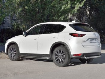 12 349 р. Защита заднего бампера (Ø63 мм дуга, нержавейка) SLITKOFF  Mazda CX-5  KF (2016-2025)  с доставкой в г. Керчь. Увеличить фотографию 4
