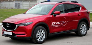 7 999 р. Рейлинги крыши АПС  Mazda CX-5  KF (2016-2025) (Черно-серые, без поперечин)  с доставкой в г. Керчь. Увеличить фотографию 2