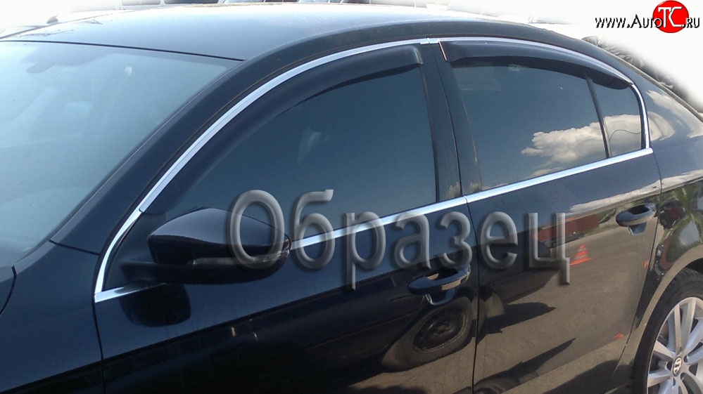 2 899 р. Дефлекторы окон (ветровики) Novline (хром) 4 шт. Volvo XC90 C 1-ый рестайлинг (2006-2009)  с доставкой в г. Керчь