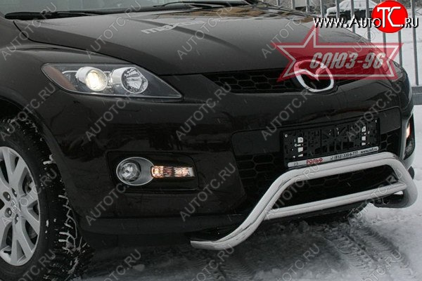 13 409 р. Защита переднего бампера Souz-96 (d60) Mazda CX-7 ER дорестайлинг (2006-2010)  с доставкой в г. Керчь