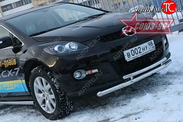 16 064 р. Защита переднего бампера двойная Souz-96 (d460/42) Mazda CX-7 ER дорестайлинг (2006-2010)  с доставкой в г. Керчь