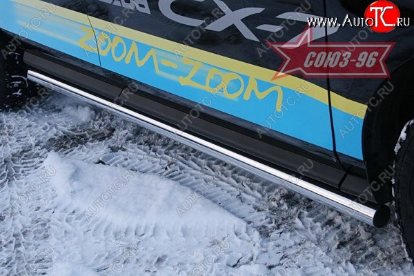 12 149 р. Защита порогов Souz-96 (d60) Mazda CX-7 ER дорестайлинг (2006-2010)  с доставкой в г. Керчь