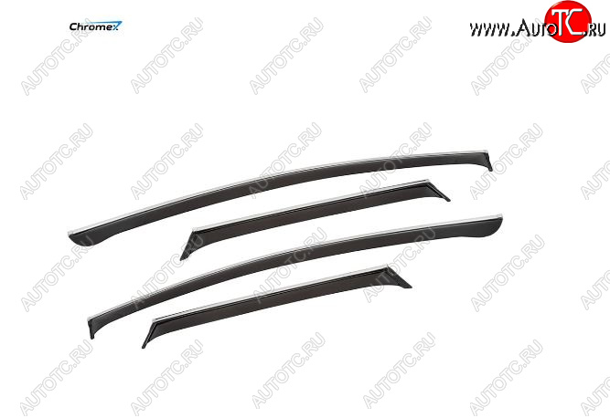 5 299 р. Дефлекторы окон с хромированым молдингом CHROMEX Mazda CX-7 ER дорестайлинг (2006-2010)  с доставкой в г. Керчь