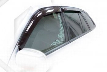Дефлектора окон CA-Plastiс Mazda 323/Familia седан BJ дорестайлинг (1998-2000) (Classic полупрозрачный, Без хром.молдинга)