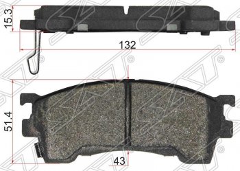 Колодки тормозные SAT (передние) Mazda 323/Familia  седан (1998-2000) BJ дорестайлинг