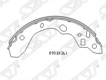 Колодки тормозные задние SAT  Mazda 323/Familia  седан (1998-2000) BJ дорестайлинг