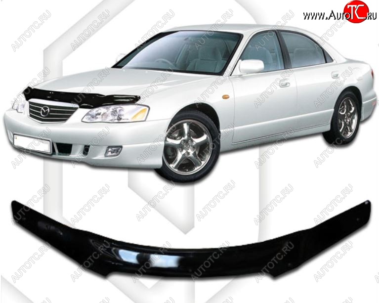 2 159 р. Дефлектор капота CA-Plastic Mazda Millenia (1992-2003) (Classic черный, Без надписи)  с доставкой в г. Керчь