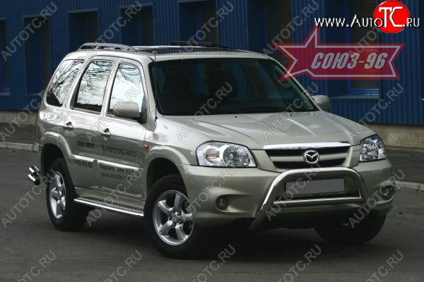 19 718 р. Защита переднего бампера Souz-96 (d76) Mazda Tribute  рестайлинг (2008-2011)  с доставкой в г. Керчь