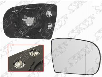 Правое полотно зеркала SAT (асферическое с обогревом) Mercedes-Benz E-Class  W210 (1996-2003) дорестайлинг универсал, седан рестайлинг, универсал рестайлинг