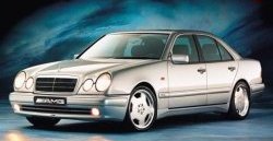 4 499 р. Комплект порогов AMG E45 Mercedes-Benz E-Class W210 дорестайлинг седан (1996-1999) (Неокрашенные)  с доставкой в г. Керчь. Увеличить фотографию 2