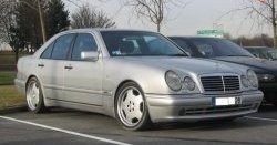 4 499 р. Комплект порогов AMG E45 Mercedes-Benz E-Class W210 дорестайлинг седан (1996-1999) (Неокрашенные)  с доставкой в г. Керчь. Увеличить фотографию 4