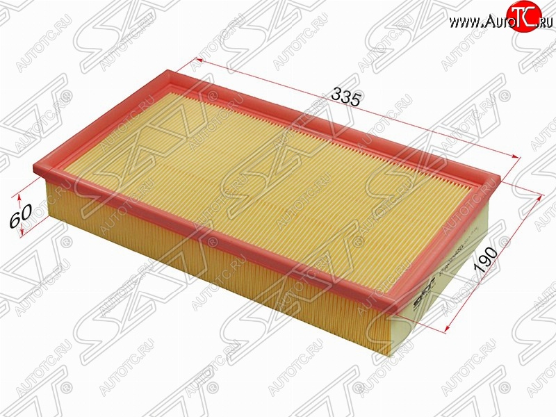 369 р. Фильтр воздушный двигателя SAT (335х190х60 mm)  Mercedes-Benz E-Class  W210 (1996-2003) дорестайлинг седан, дорестайлинг универсал, седан рестайлинг, универсал рестайлинг  с доставкой в г. Керчь