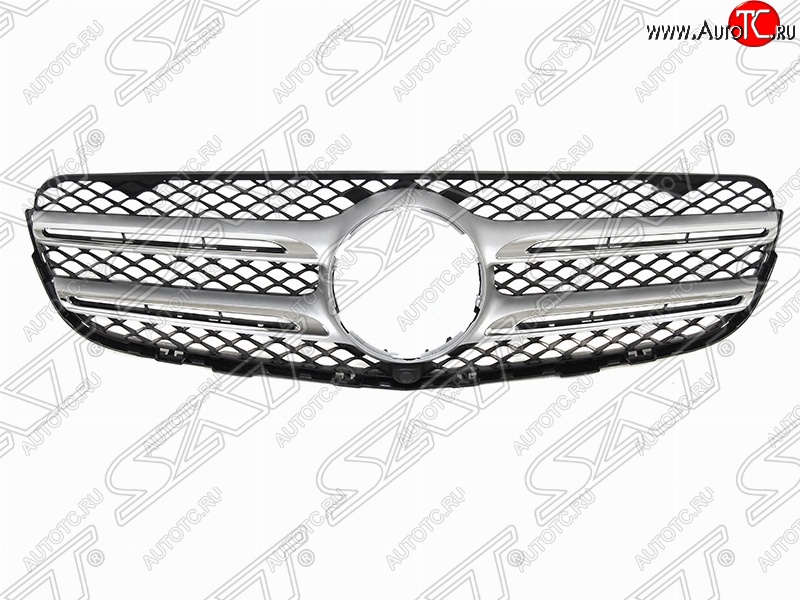8 999 р. Решетка радиатора SAT (хром/под камеру) Mercedes-Benz GLC class X253 (2015-2025) (Неокрашенная)  с доставкой в г. Керчь
