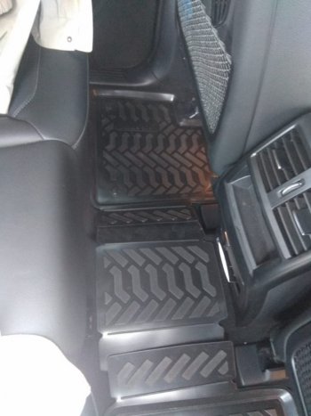 1 999 р. Комплект ковриков в салон Aileron 3D (с подпятником) Mercedes-Benz GLE class C292 (2015-2025)  с доставкой в г. Керчь. Увеличить фотографию 2
