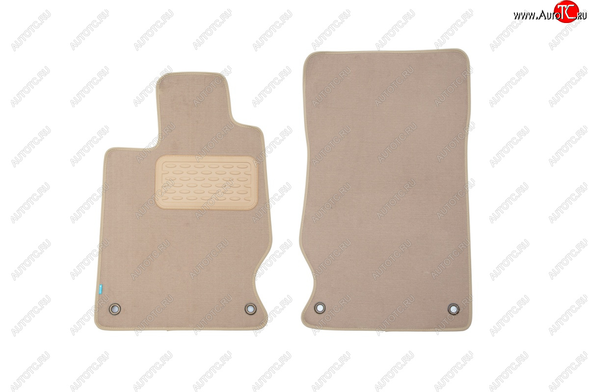 339 р. Текстильные коврики салона Klever Premium (передние 2шт)  Mercedes-Benz SL class  R230 (2002-2013) (Бежевые)  с доставкой в г. Керчь