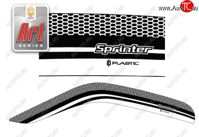 2 159 р. Дефлектора окон CA-Plastic  Mercedes-Benz Sprinter  W906 (2006-2013) (Серия Art серебро, Без хром.молдинга)  с доставкой в г. Керчь