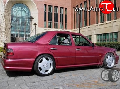 8 149 р. Пороги накладки WALD Mercedes-Benz E-Class W124 седан дорестайлинг (1984-1993) (Неокрашенные)  с доставкой в г. Керчь
