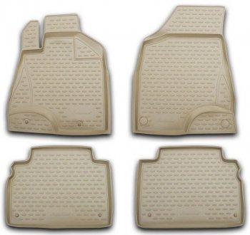 Комплект ковриков салона Element (полиуретан) Mercedes-Benz ML class W164 рестайлинг (2008-2011) (Бежевые)