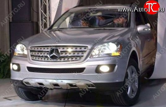17 299 р. Накладка на передний бампер CT Mercedes-Benz ML class W164 дорестайлинг (2005-2008) (Неокрашенная)  с доставкой в г. Керчь