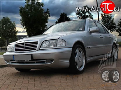 11 399 р. Передний бампер AMG Mercedes-Benz C-Class W202 дорестайлинг седан (1993-1997) (Неокрашенный)  с доставкой в г. Керчь