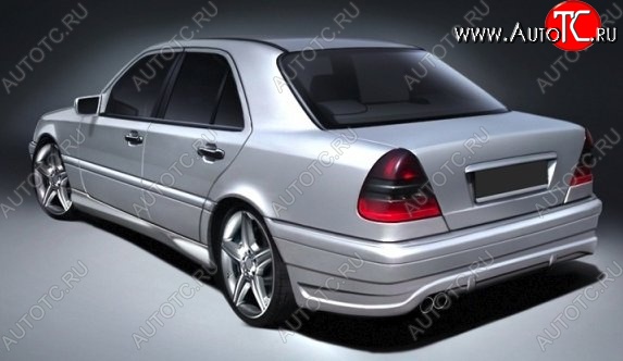 5 499 р. Пороги накладки CT Mercedes-Benz C-Class W202 дорестайлинг седан (1993-1997) (Неокрашенные)  с доставкой в г. Керчь