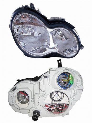 Правая передняя фара SAT Mercedes-Benz C-Class ( W203,  S203) (2004-2008) рестайлинг седан, рестайлинг универсал