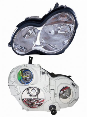 Левая передняя фара SAT Mercedes-Benz C-Class ( W203,  S203) (2004-2008) рестайлинг седан, рестайлинг универсал