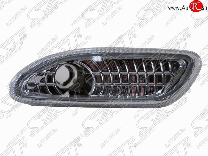 989 р. Левый указатель поворота в бампер SAT (хрусталь)  Mercedes-Benz C-Class  W203 (2000-2004) дорестайлинг седан  с доставкой в г. Керчь