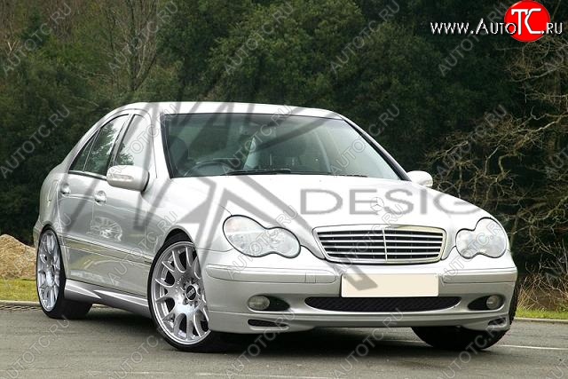 12 219 р. Накладка на передний бампер Rieger Mercedes-Benz C-Class W203 дорестайлинг седан (2000-2004)  с доставкой в г. Керчь