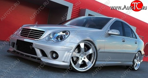 16 299 р. Передний бампер CT Mercedes-Benz C-Class W203 дорестайлинг седан (2000-2004) (Неокрашенный)  с доставкой в г. Керчь