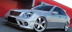 9 049 р. Пороги накладки AMG Style Mercedes-Benz C-Class W203 дорестайлинг седан (2000-2004) (Неокрашенные)  с доставкой в г. Керчь. Увеличить фотографию 3