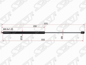 Упор капота SAT (газовый) Mercedes-Benz C-Class  W203 (2000-2008) дорестайлинг седан, рестайлинг седан