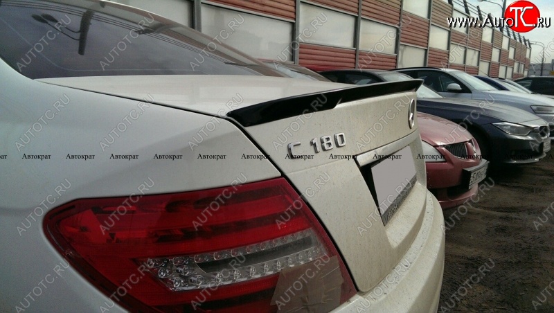 3 399 р. Лип спойлер АВТОКРАТ  Mercedes-Benz C-Class  W204 (2007-2015) дорестайлинг седан, рестайлинг седан (Неокрашенный)  с доставкой в г. Керчь