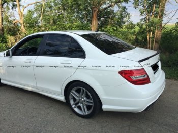 3 399 р. Лип спойлер АВТОКРАТ  Mercedes-Benz C-Class  W204 (2007-2015) дорестайлинг седан, рестайлинг седан (Неокрашенный)  с доставкой в г. Керчь. Увеличить фотографию 3