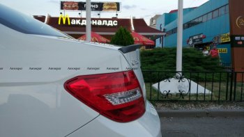 3 399 р. Лип спойлер АВТОКРАТ AMG  Mercedes-Benz C-Class  W204 (2007-2015) дорестайлинг седан, рестайлинг седан (Неокрашенный)  с доставкой в г. Керчь. Увеличить фотографию 2