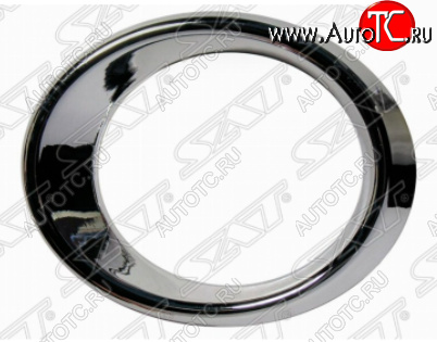 1 239 р. Левая оправа противотуманной фары SAT (хром)  Mercedes-Benz C-Class  W204 (2007-2011) дорестайлинг седан  с доставкой в г. Керчь