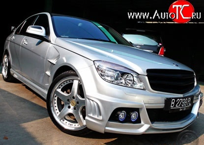 19 949 р. Передний бампер WALD Mercedes-Benz C-Class W204 дорестайлинг седан (2007-2011) (Неокрашенный)  с доставкой в г. Керчь