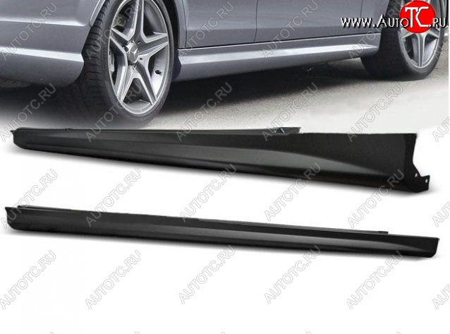 16 899 р. Пороги накладки AMG Style Mercedes-Benz C-Class W204 дорестайлинг седан (2007-2011) (Неокрашенные)  с доставкой в г. Керчь