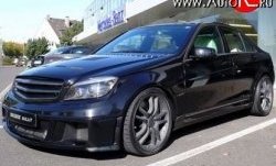 8 149 р. Радиаторная решётка Brabus Bullit Mercedes-Benz C-Class W204 дорестайлинг седан (2007-2011) (Неокрашенная)  с доставкой в г. Керчь. Увеличить фотографию 2