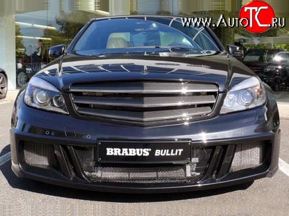8 149 р. Радиаторная решётка Brabus Bullit Mercedes-Benz C-Class W204 дорестайлинг седан (2007-2011) (Неокрашенная)  с доставкой в г. Керчь