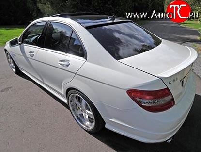 5 099 р. Лип спойлер AMG Mercedes-Benz C-Class W204 дорестайлинг седан (2007-2011) (Неокрашенный)  с доставкой в г. Керчь