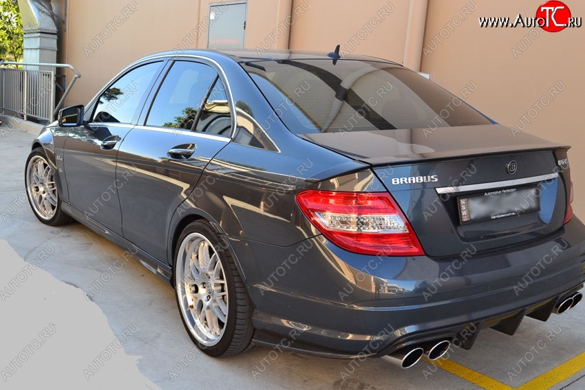 4 849 р. Лип спойлер BRABUS Mercedes-Benz C-Class W204 дорестайлинг седан (2007-2011) (Неокрашенный)  с доставкой в г. Керчь