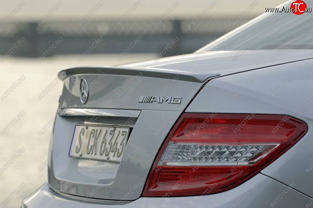 3 499 р. Спойлер багажника AMG Mercedes-Benz C-Class W204 дорестайлинг седан (2007-2011) (Неокрашенный)  с доставкой в г. Керчь