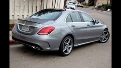 5 249 р. Лип спойлер C63 AMG Mercedes-Benz C-Class W205 дорестайлинг седан (2015-2018) (Неокрашенный)  с доставкой в г. Керчь. Увеличить фотографию 2