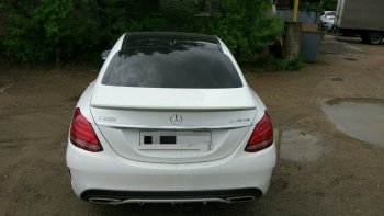 3 399 р. Лип спойлер АВТОКРАТ  Mercedes-Benz C-Class  W205 (2015-2018) дорестайлинг седан (Неокрашенный)  с доставкой в г. Керчь. Увеличить фотографию 2