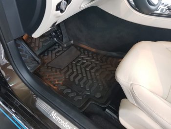 2 049 р. Комплект ковриков в салон Aileron 3D (с подпятником)  Mercedes-Benz C-Class  W205 (2015-2018) дорестайлинг седан  с доставкой в г. Керчь. Увеличить фотографию 8
