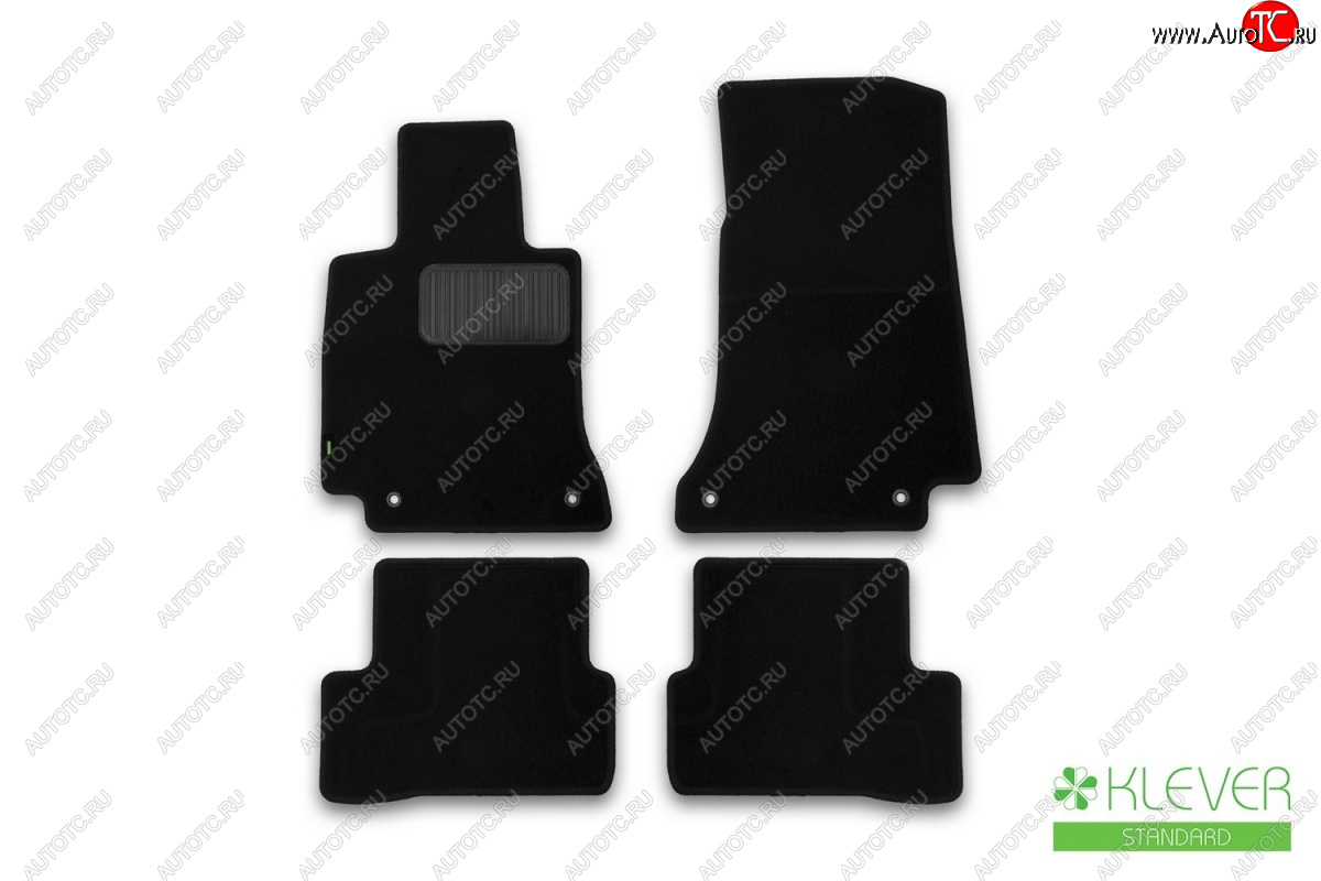 110 р. Текстильные коврики салона Klever Standart  Mercedes-Benz C-Class ( С205,  S205,  W205) (2014-2025) дорестайлинг купе, дорестайлинг универсал, дорестайлинг седан, рестайлинг седан (Черные)  с доставкой в г. Керчь